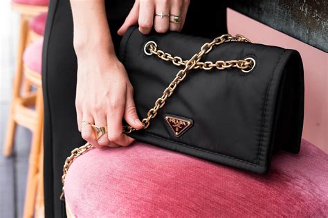 prada handbag with chain strap|prada tessuto chain bag.